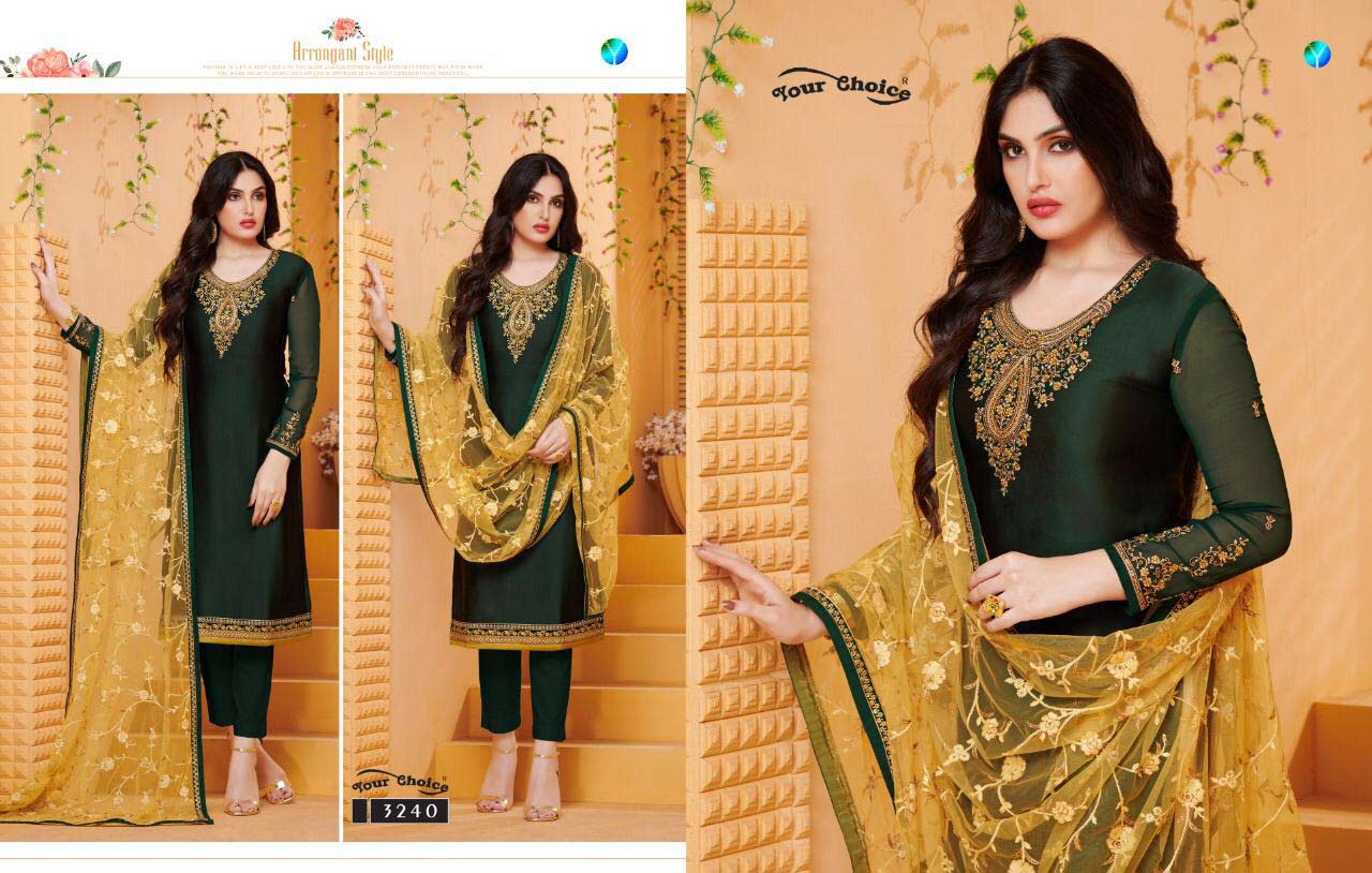 Your Choice Gulzar Vol 2 Satin Georgette Exclusive Suit Your Choice Gulzar Vol 2 Satin Georgette Exclusive Suit